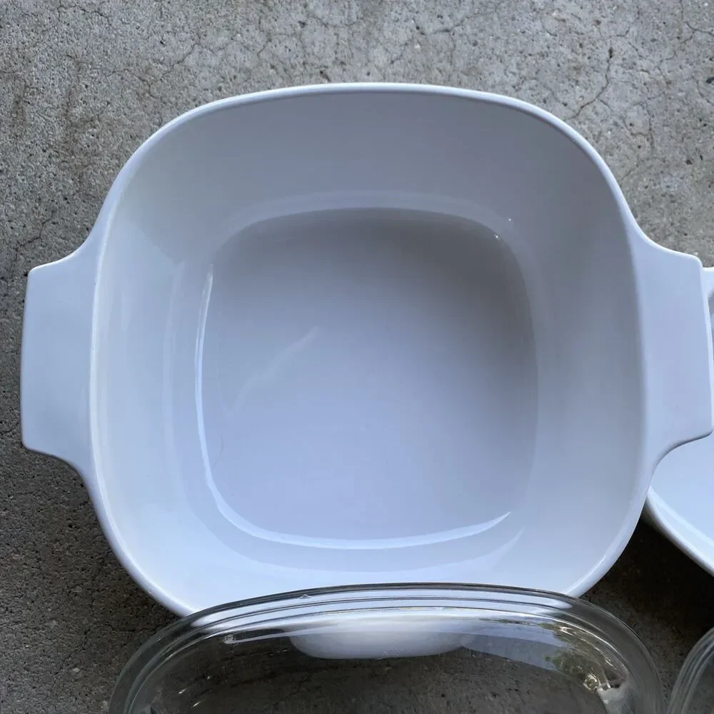 Corning Ware Summer Blush Lot 2 A-3-B 3Qt A-1-B 1Qt Casserole Pyrex Lids